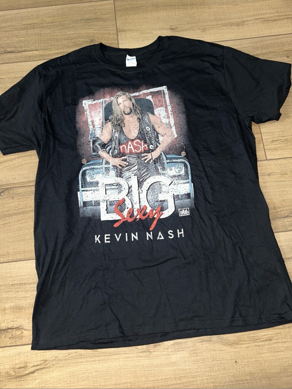 Vintage Kevin Nash Big Sexy T-Shirt Men XL Big Sexy Black Wrestling WWE NWO WWF